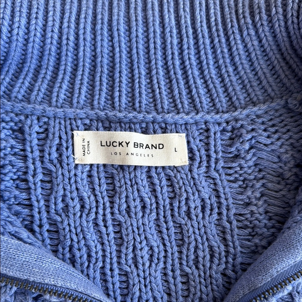 Lucky Brand Cable Knit cropped Sweater - Picture 2 of 6